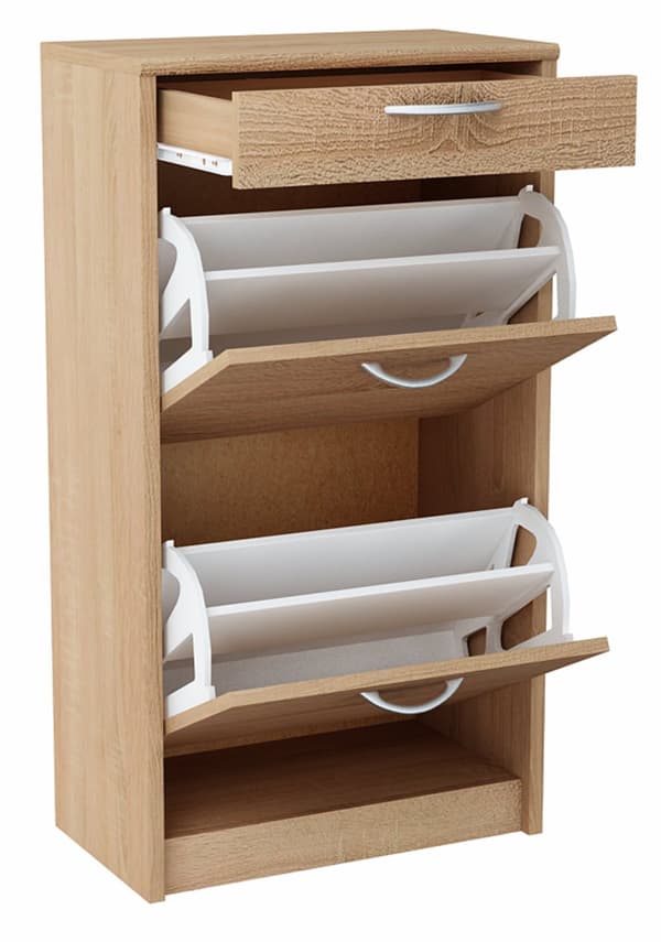 Skoskåpsskor 2D1S SONOMA OAK med låda