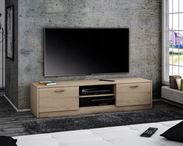 TV-pöytäkaappi 2DC 160cm SONOMA lipastohylly