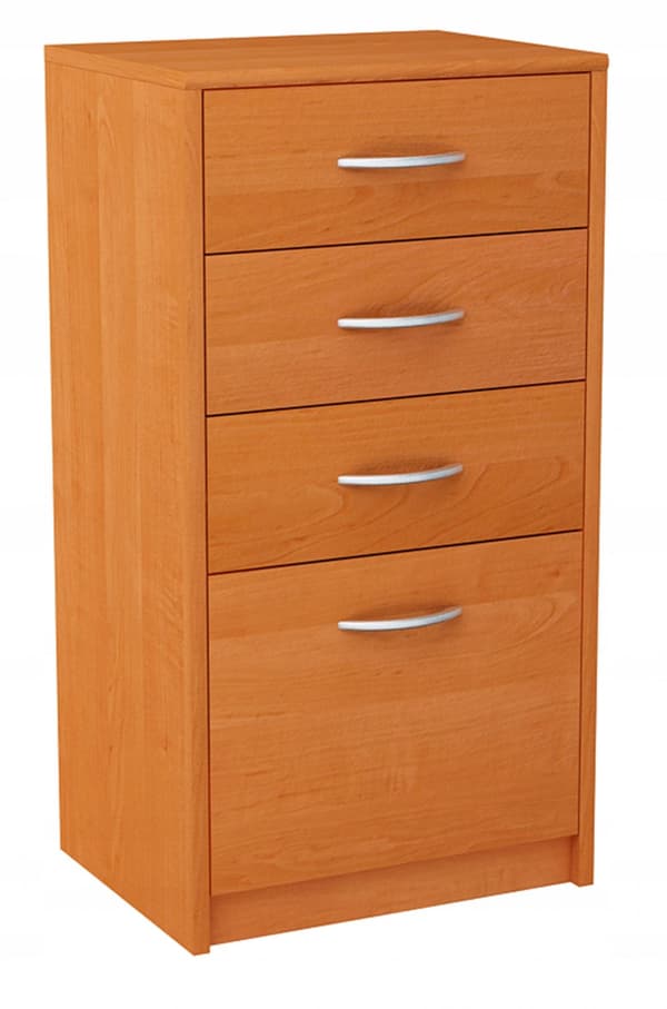 Kommode skab 45cm 4S ALDER 4 skuffer hylde
