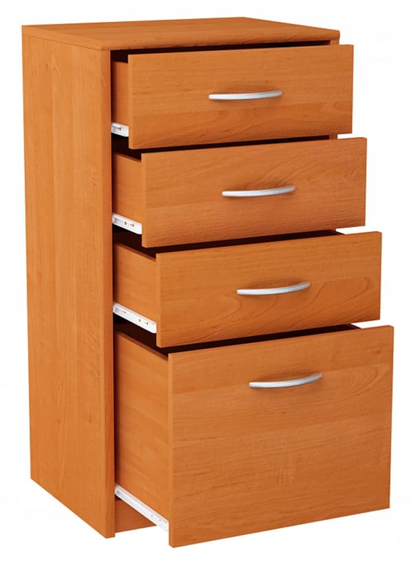 Kommode skab 45cm 4S ALDER 4 skuffer hylde