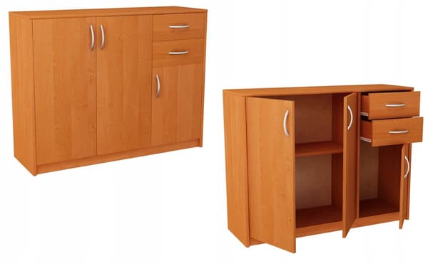 Kommode 3D2S ALDER 110cm hylde med skuffer