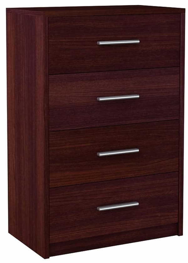 Kommode skab BODO 60cm 4S VENGE 4 skuffer hylde