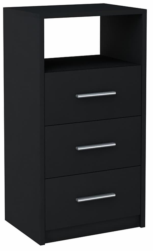 Kommode skab 3SO SORT 40cm skuffer hylde