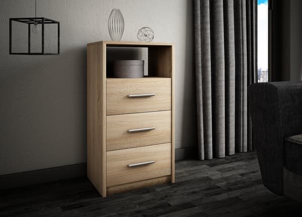 Kommode skab 3SO EG SONOMA 40cm skuffer hylde