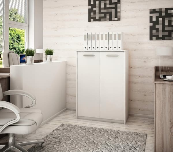 Kommode skab BODO 2D2P HVID kontorhylde garderobe