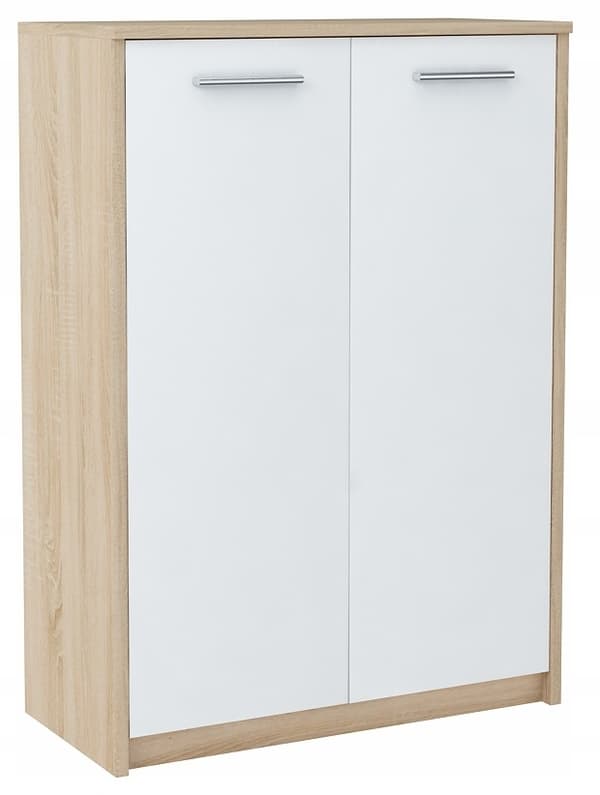 Lipastokaappi BODO 2D2P WHITE-SONOMA toimistohylly