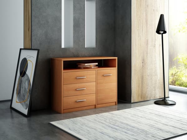 Kommode skab BODO 1D3SO 100 ALDER skuffer hylde