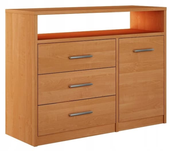 Kommode skab BODO 1D3SO 100 ALDER skuffer hylde