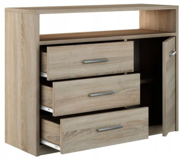 Kommode skab BODO 1D3SO 100 SONOMA skuffer hylde