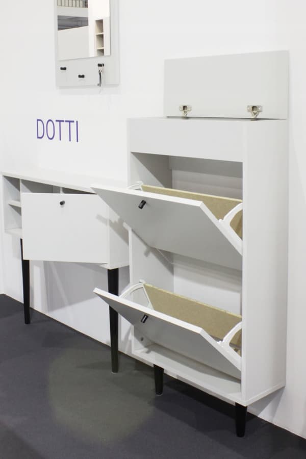 Skoskab DOTTI 521 hvid med opbevaring