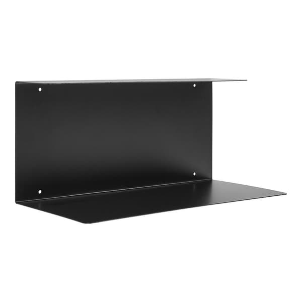 Lille vegghylle 40x18x18 cm svart.