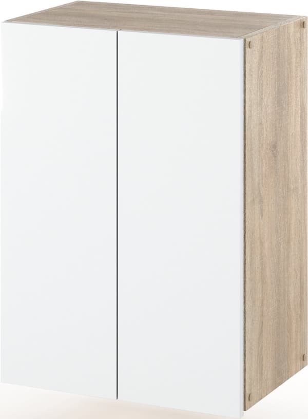 Kylpyhuonekaappi Riippuva Sonoma Oak White Kylpyhuonepylväs kylpyhuoneeseen