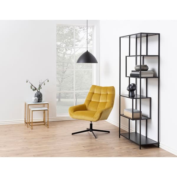 Seaford hylle 5 hyller svart.