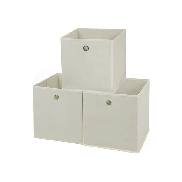 Oppbevaringsbokser 6 stk beige