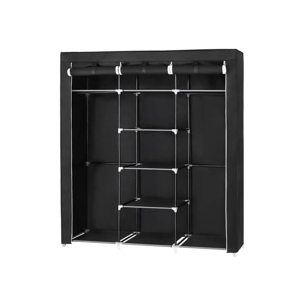 Stofskab 175 x 150 cm Sort