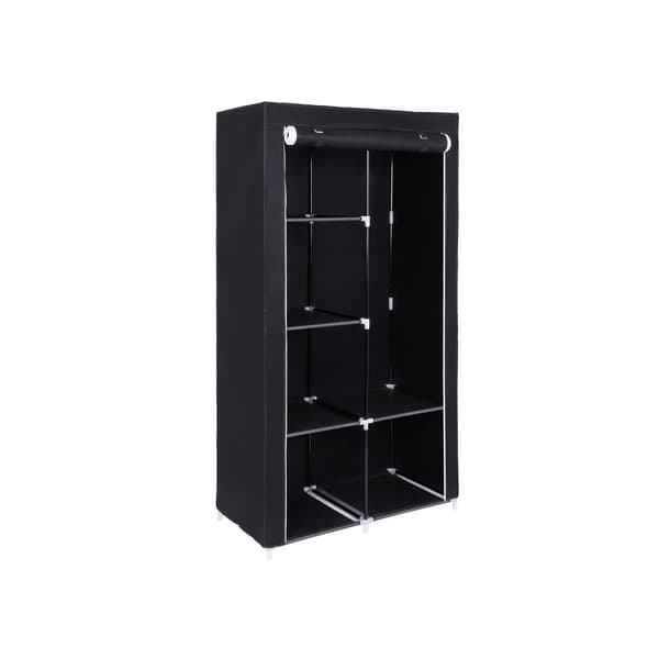 Tyggarderob 170 x 88 cm svart