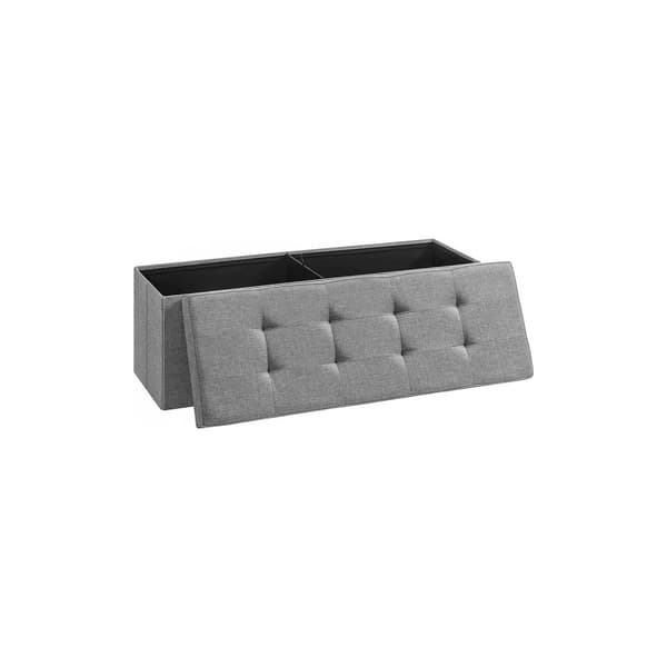 B�nk med opbevaring 110 cm lysegr�