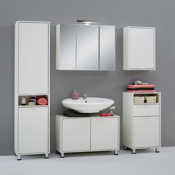 Meuble Haut de Salle de Bain 1 Porte L37 x H68cm - Zamora