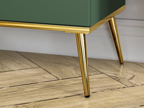 FURNLUX VITRINSKÅP FORT GRÖNT & GULD 55CM