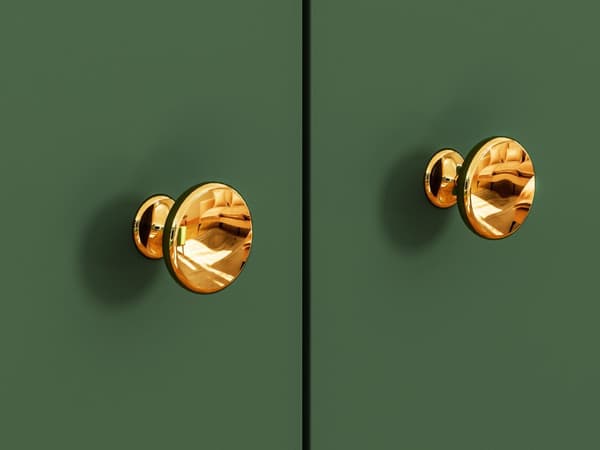 FURNLUX VITRINSKÅP FORT GRÖNT & GULD 92CM