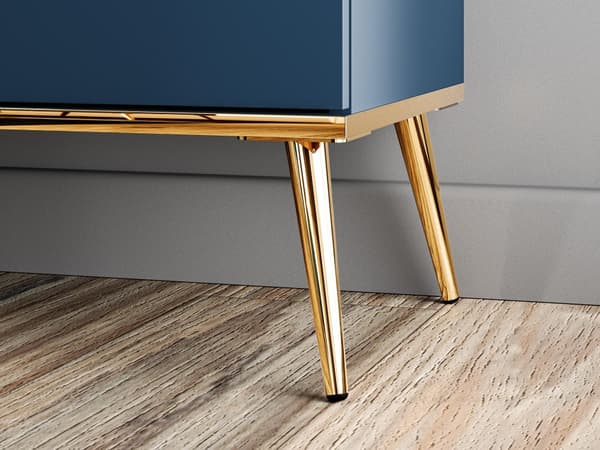 FURNLUX VITRIINI SININEN & KULTAINEN 92CM