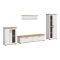 Miniatyrbilde 1 av 7: Verona hylle system 4 deler hvit, eik dekor.