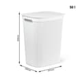 Miniatyrbild 3 av 4: Laundry Basket Rotho Brisen White 50 L Plastic
