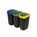 Miniatyrbillede 1 af 2: Waste bin Rotho Twist Blue Black Red Green 25 L Plastic