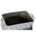 Miniatyrbillede 3 af 3: Multi-purpose basket DKD Home Decor White Brown Grey Navy Blue Leaf of a plant Boho 40 x 30 x 24 cm Plastic 3 Pieces (2 Units)