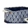 Miniatyrbillede 2 af 3: Multi-purpose basket DKD Home Decor White Brown Grey Navy Blue Leaf of a plant Boho 40 x 30 x 24 cm Plastic 3 Pieces (2 Units)