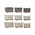 Miniatyrbillede 4 af 4: Multi-purpose basket DKD Home Decor Beige Grey Light brown 40 x 30 x 24 cm Wood 3 Pieces (3 Units)