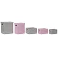 Miniatyrbild 5 av 5: Multi-purpose basket DKD Home Decor Pink Silver polypropylene 44 x 36 x 50 cm 4 Kg 5 Pieces