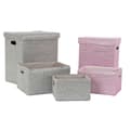 Miniatyrbild 1 av 5: Multi-purpose basket DKD Home Decor Pink Silver polypropylene 44 x 36 x 50 cm 4 Kg 5 Pieces