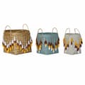 Miniatyrbild 1 av 3: Basket set DKD Home Decor Multicolour Bamboo Fringe Boho 3 Pieces