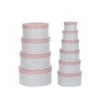 Miniatyrbild 1 av 3: Set of Stackable Organising Boxes DKD Home Decor Circular Pink Cardboard