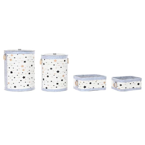 Multi-purpose basket DKD Home Decor Bamboo Stars 36 x 36 x 50 cm