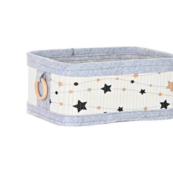 Multi-purpose basket DKD Home Decor Bamboo Stars 36 x 36 x 50 cm
