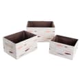 Miniatyrbild 4 av 4: Basket set DKD Home Decor Brown Grey Orange 32 x 24 x 18 cm (3 Units)