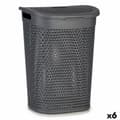 Miniatyrbillede 1 af 3: Laundry Basket Kipit 4790-2 Anthracite Plastic 60 L 43,5 x 57,5 x 34 cm (6 Units)