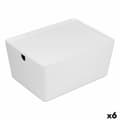 Miniatyrbillede 1 af 3: Stackable Organising Box Confortime With lid 35 x 26 x 16 cm (6 Units)