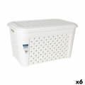 Miniatyrbillede 1 af 2: Laundry Basket Tontarelli Arianna With lid White 58 x 39 x 32 cm (6 Units)