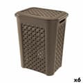 Miniatyrbild 1 av 2: Laundry Basket Tontarelli Arianna With lid Wengue 37,5 x 27,5 x 47 cm (6 Units)