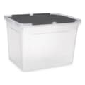 Miniatyrbild 2 av 3: Storage Box with Lid Kipit 87953 Transparent Anthracite Plastic 48 L (6 Units)