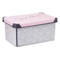 Miniatyrbillede 2 af 3: Storage Box with Lid Kipit Vibes Grey Pink Plastic 10 L 22,7 x 16,5 x 34,5 cm (12 Units)