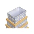 Miniatyrbillede 3 af 3: Set of Stackable Organising Boxes DKD Home Decor animals Blue Cardboard (43,5 x 33,5 x 15,5 cm)