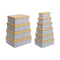 Miniatyrbillede 1 af 3: Set of Stackable Organising Boxes DKD Home Decor animals Blue Cardboard (43,5 x 33,5 x 15,5 cm)