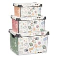 Miniatyrbillede 1 af 2: Set of Stackable Organising Boxes Kipit Memories Plastic 29 x 23,5 x 39 cm