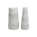 Miniatyrbillede 1 af 3: Set of Stackable Organising Boxes DKD Home Decor Beige Green Cardboard (37,5 x 37,5 x 18 cm)