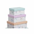 Miniatyrbillede 2 af 3: Set of Stackable Organising Boxes DKD Home Decor Navy Cardboard (43,5 x 33,5 x 15,5 cm)