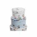 Miniatyrbild 2 av 3: Set of Stackable Organising Boxes DKD Home Decor Cardboard Urban 37,5 x 37,5 x 18 cm